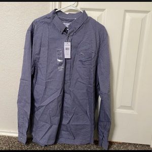Lacoste new button down shirt for men. XL.